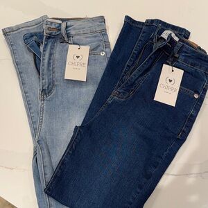 Chipre Denim Women's Skinny Jeans - Light and Dark Blue